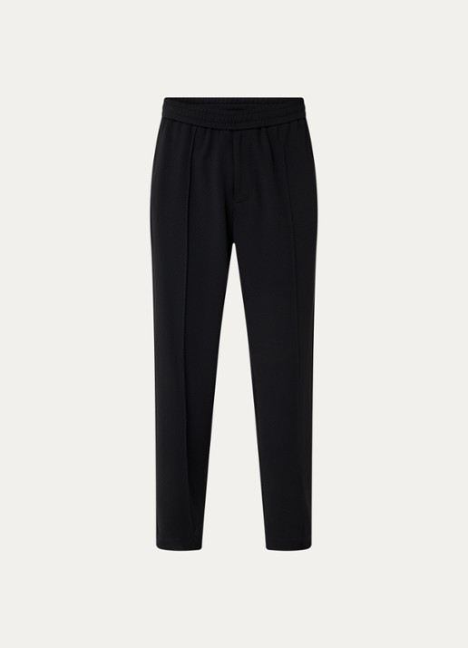 Armani Straight fit pantalon met ritszakken - voorkant 4 zwart