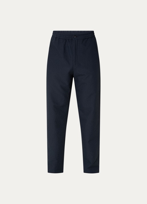 Armani Straight fit pantalon met steekzakken - voorkant 2 donkerblauw