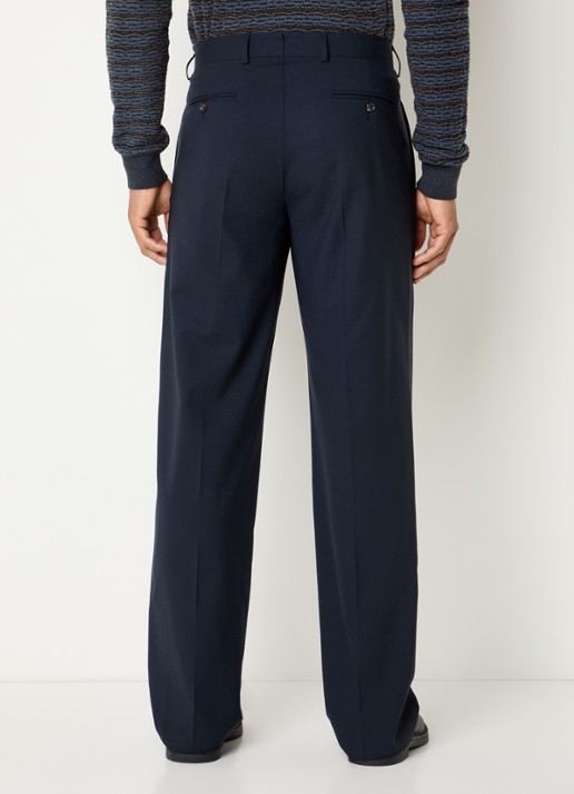 Armani Straight fit pantalon met steekzakken - achterkant 5 donkerblauw