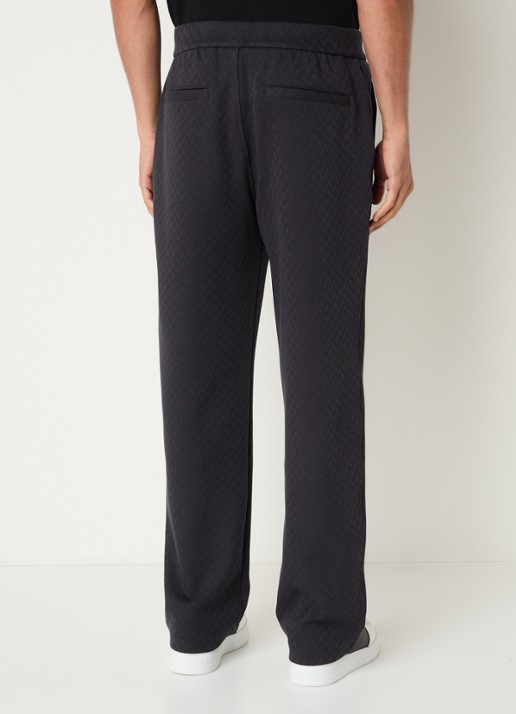 Armani Straight fit pantalon met steekzakken - achterkant 5 donkerblauw