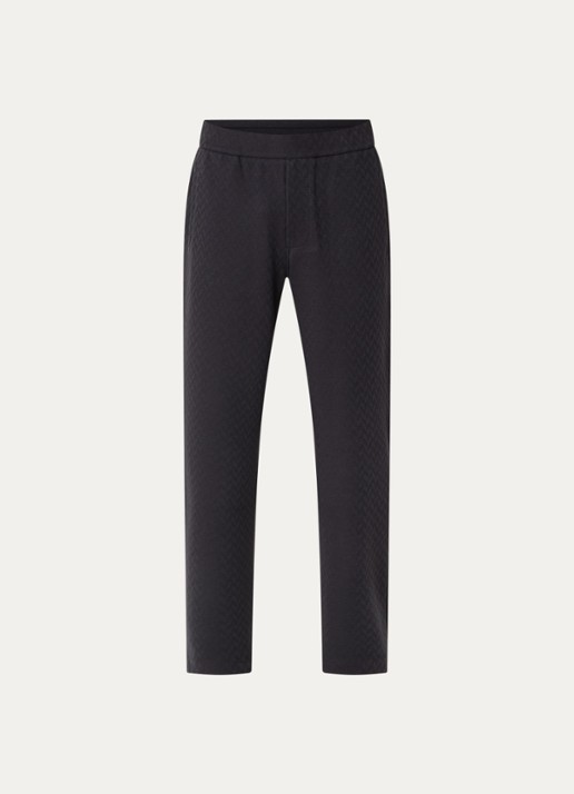 Armani Straight fit pantalon met steekzakken - voorkant donkerblauw