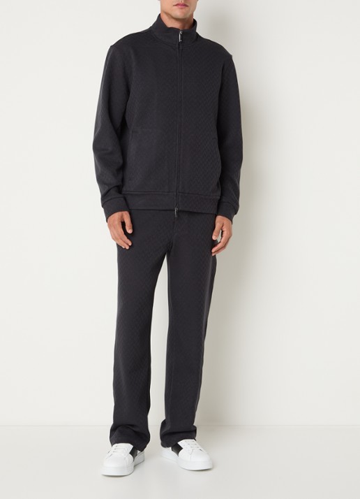 Armani Straight fit pantalon met steekzakken - voorkant 2 donkerblauw