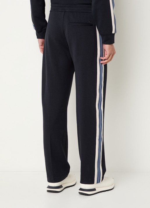 Armani Straight fit trackpants met steekzakken - achterkant donkerblauw