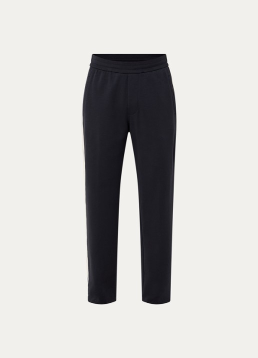 Armani Straight fit trackpants met steekzakken - voorkant 4 donkerblauw