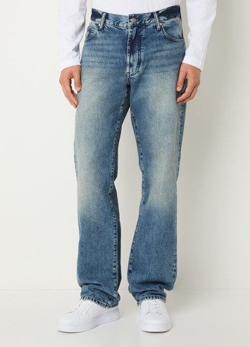 Armani Straight leg jeans met donkere wassing