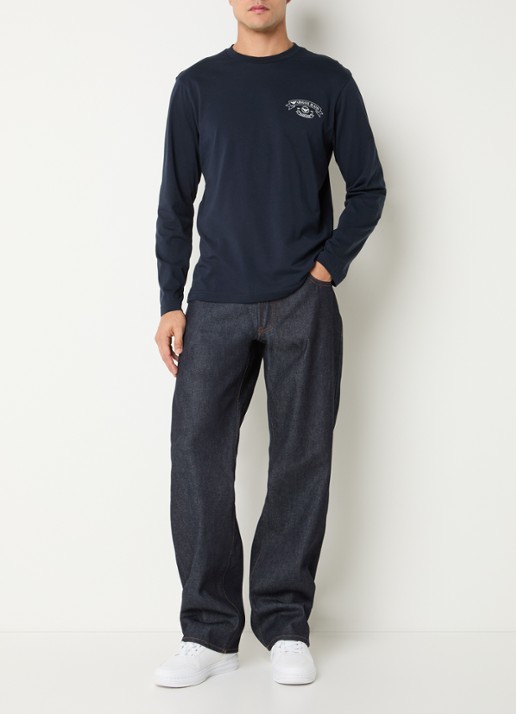 Armani Straight leg jeans met donkere wassing - voorkant 2 indigo