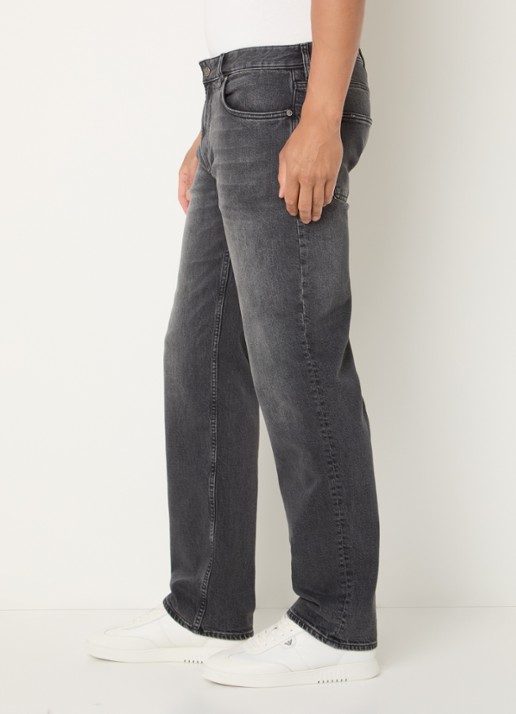 Armani Straight leg jeans met gekleurde wassing - detail 2 grijs