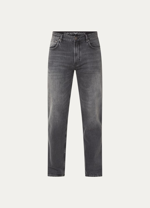 Armani Straight leg jeans met gekleurde wassing - voorkant 3 grijs