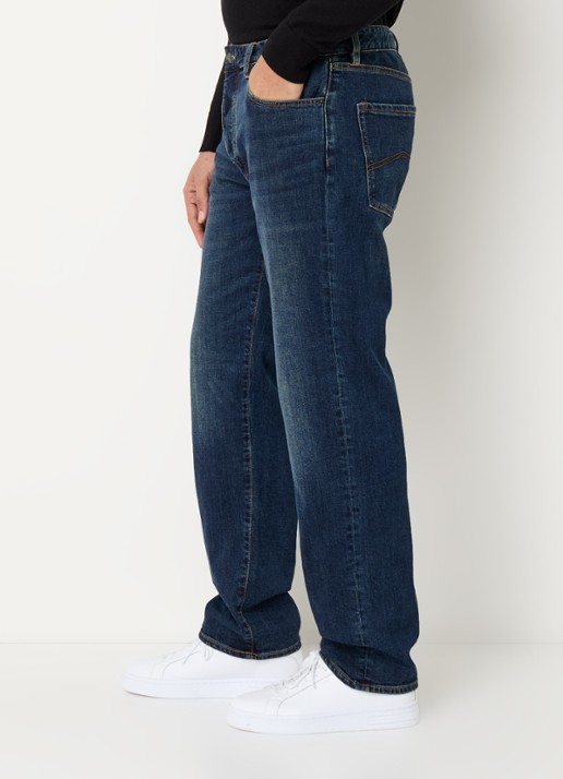 Armani Straight leg jeans met steekzakken - detail 4 indigo