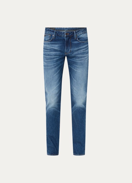 Armani Straight leg jeans met steekzakken - voorkant 2 indigo