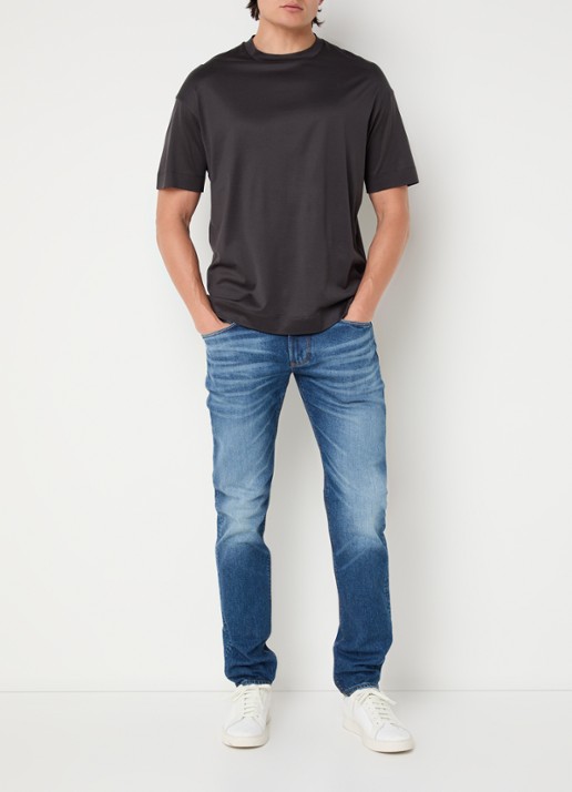 Armani Straight leg jeans met steekzakken - voorkant 3 indigo