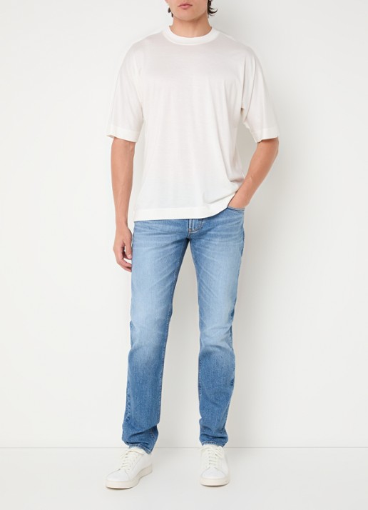 Armani Straight leg jeans met steekzakken - voorkant 5 lichtblauw