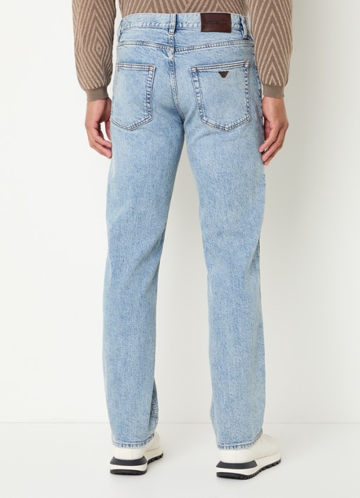 Armani Straight leg jeans met steekzakken - achterkant 3 turquoise