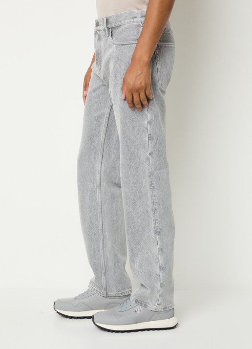 Armani Straight leg jeans met steekzakken - detail 2 lichtgrijs