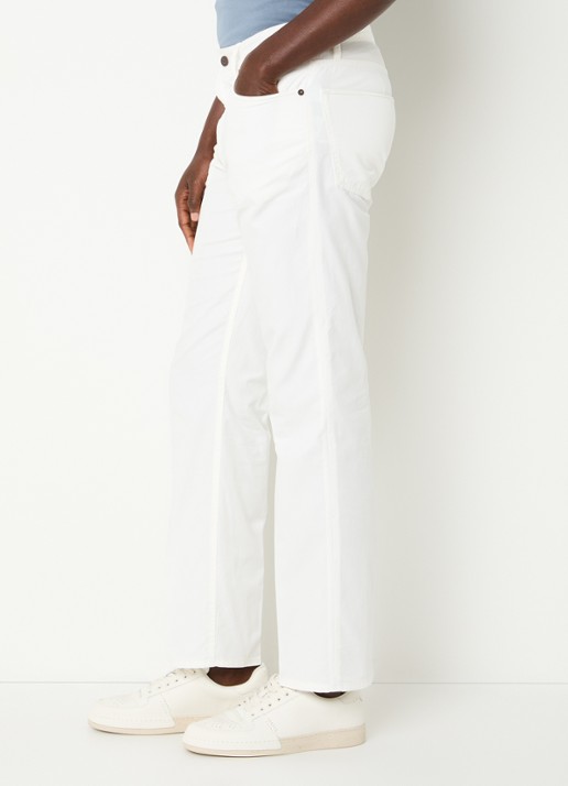 Armani Straight leg jeans met steekzakken - detail 3 gebroken wit