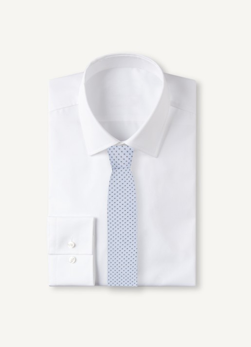 Armani Stropdas van zijde met stippenprint - voorkant 3 blauw
