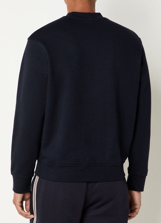 Armani Sweater met 3D logoprint - achterkant donkerblauw