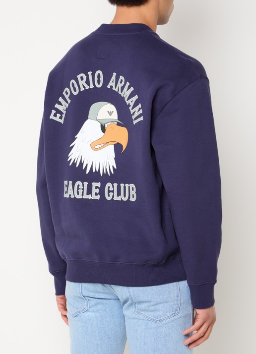Armani Sweater met logo- en backprint