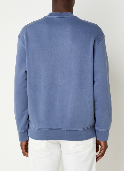 Armani Sweater met logo en borstzak - achterkant 4 blauw