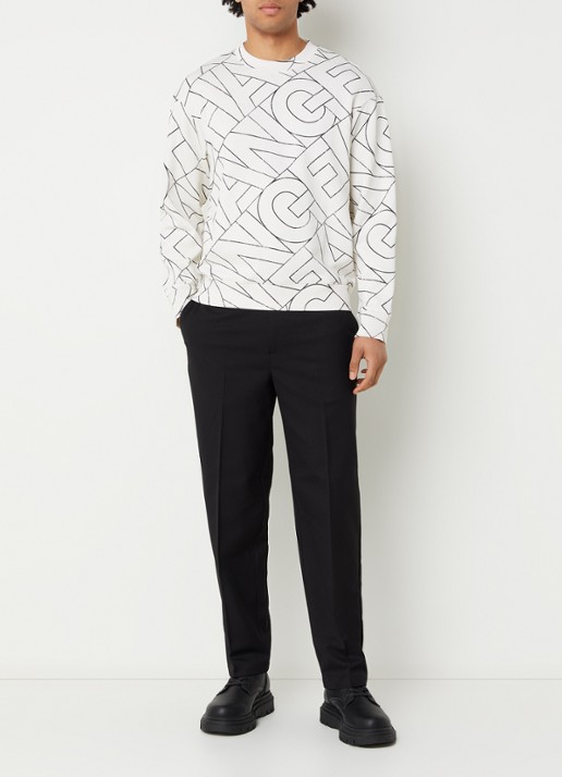 Armani Sweater met logo - voorkant 3 creme