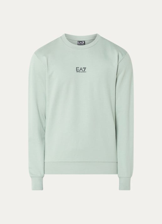 Armani Sweater met logo - voorkant 3 zeegroen