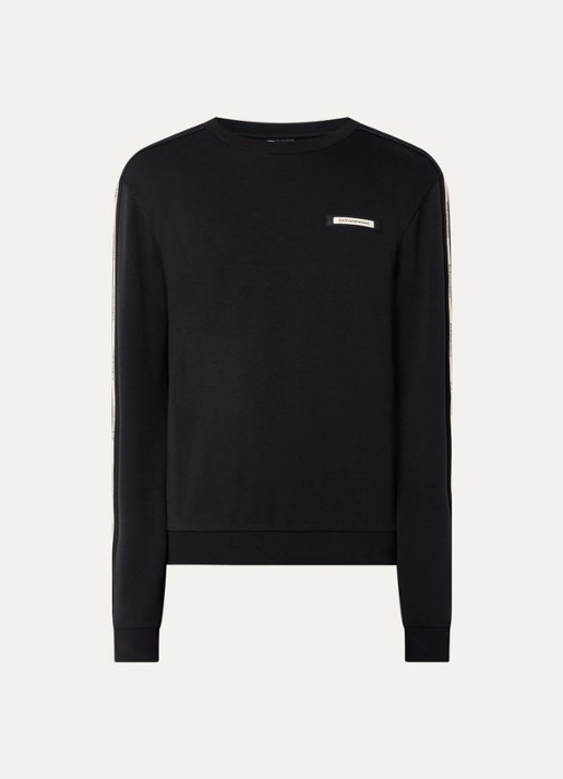 Armani Sweater met logo - voorkant zwart