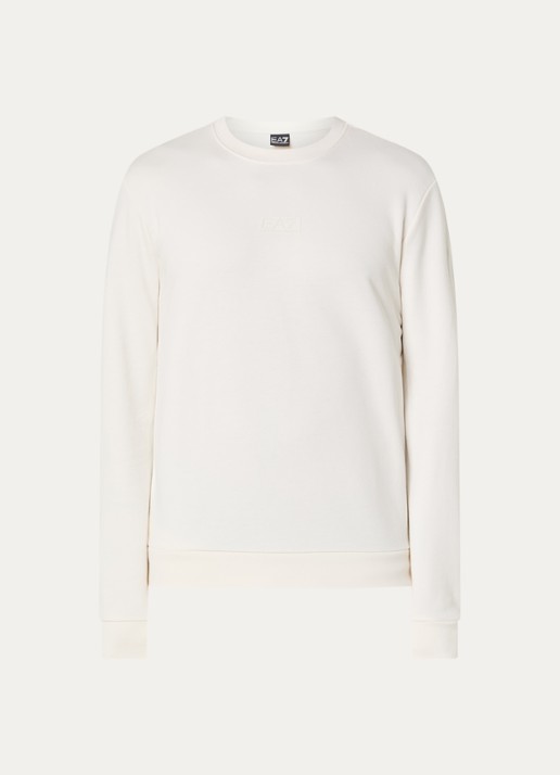 Armani Sweater met logo - voorkant gebroken wit