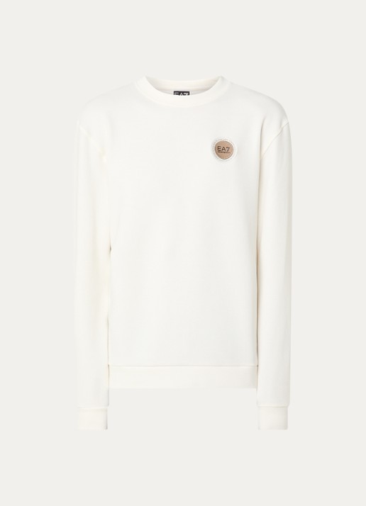 Armani Sweater met logo - voorkant gebroken wit