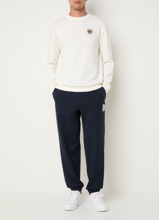 Armani Sweater met logo - voorkant 2 gebroken wit