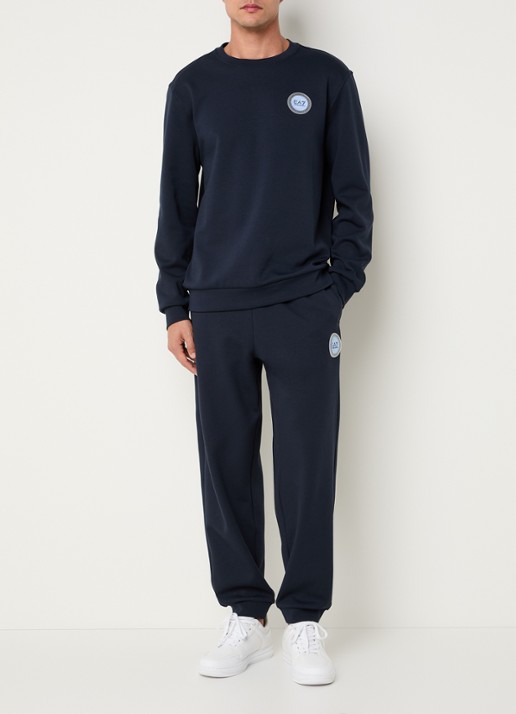 Armani Sweater met logo - voorkant 2 donkerblauw