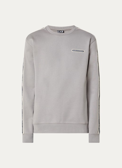 Armani Sweater met logo - voorkant 3 lichtgrijs