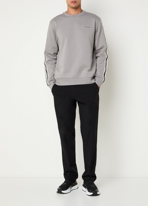 Armani Sweater met logo - voorkant 4 lichtgrijs