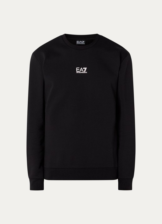 Armani Sweater met logo - voorkant zwart