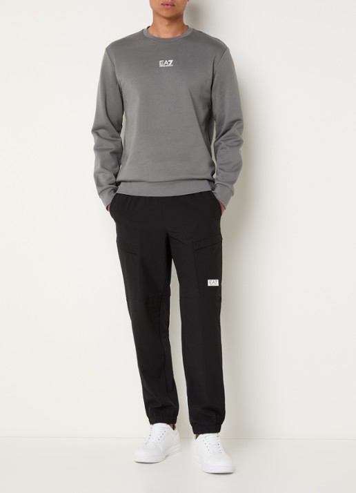 Armani Sweater met logo - voorkant 2 grijs