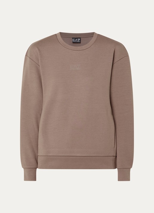 Armani Sweater met logo - voorkant 2 lichtbruin