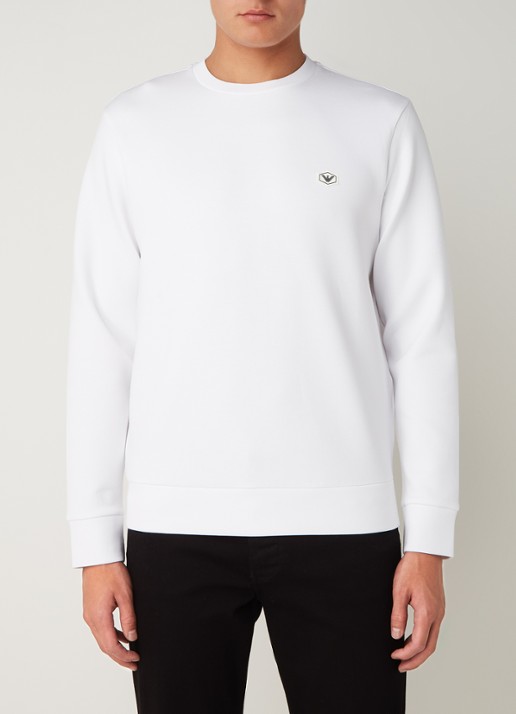 Armani Sweater met logo - detail 3 wit