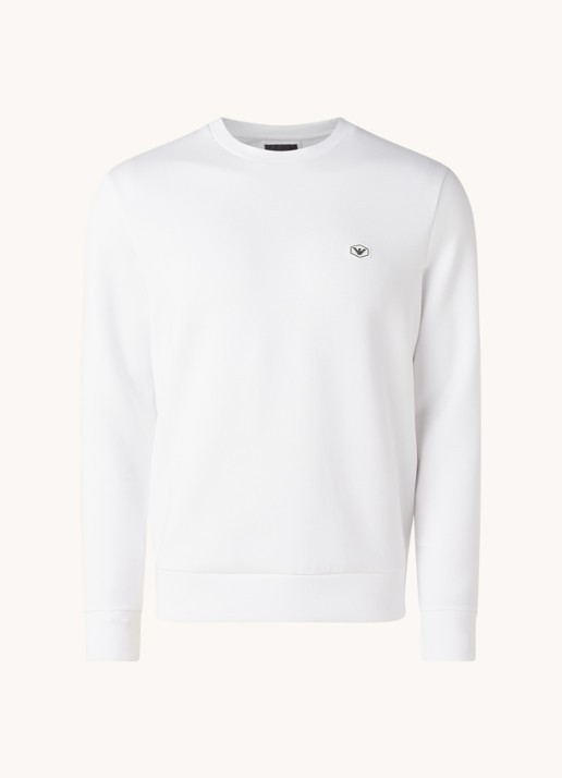Armani Sweater met logo - voorkant wit