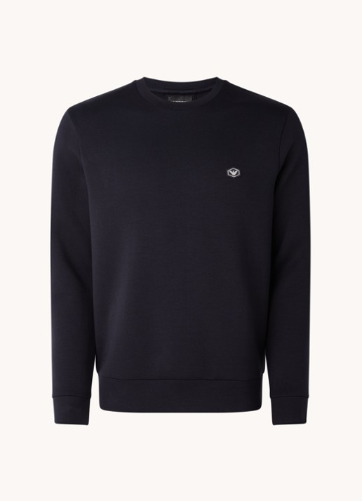 Armani Sweater met logo - voorkant 3 donkerblauw