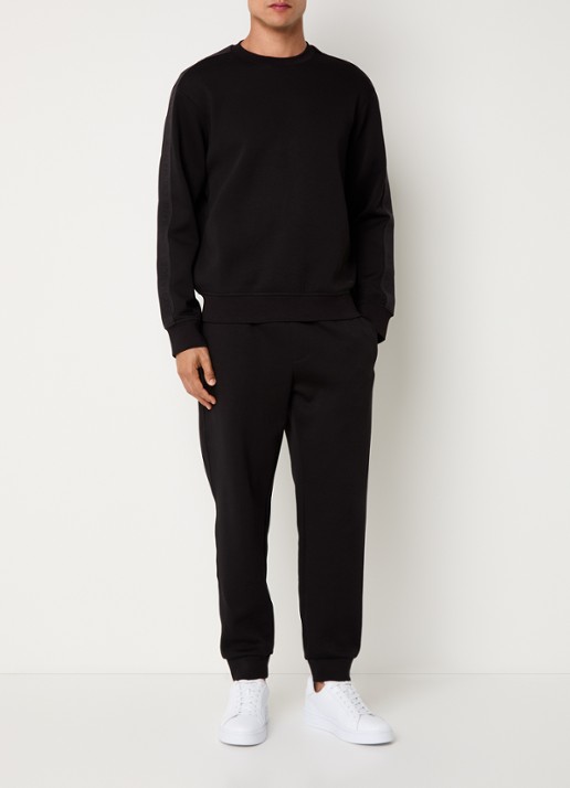 Armani Sweater met logoband - voorkant 4 zwart