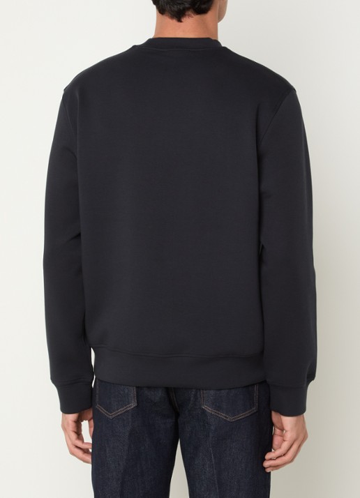 Armani Sweater met logoborduring - achterkant donkerblauw