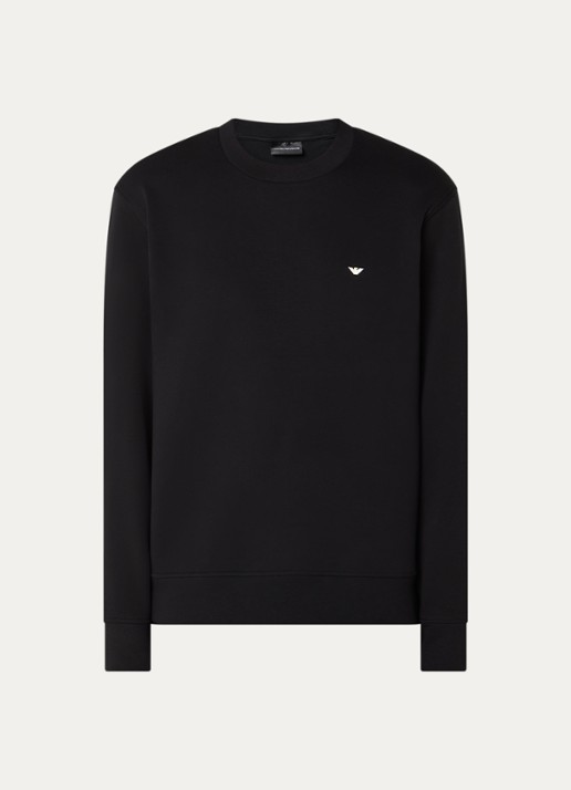 Armani Sweater met logoborduring - voorkant 3 zwart