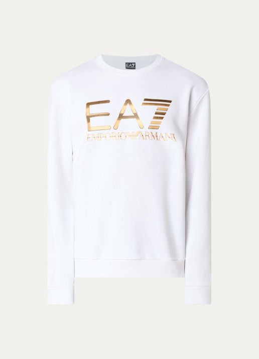 Armani Sweater met logoprint - voorkant 3 wit