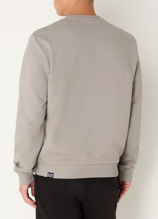 Armani Sweater met logoprint - achterkant donkerbeige
