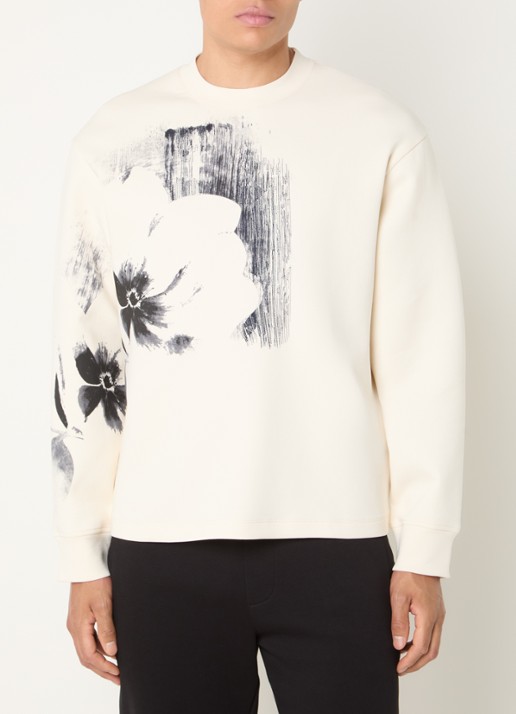 Armani Sweater met print en borduring