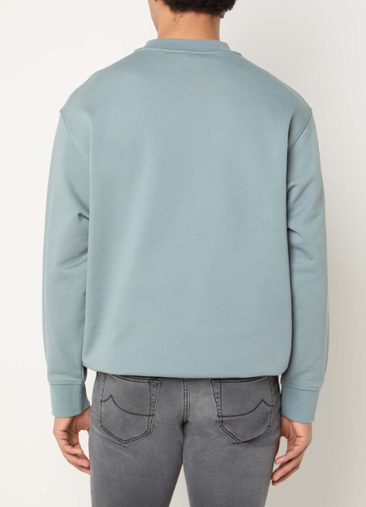 Armani Sweater met print - achterkant 3 staalblauw