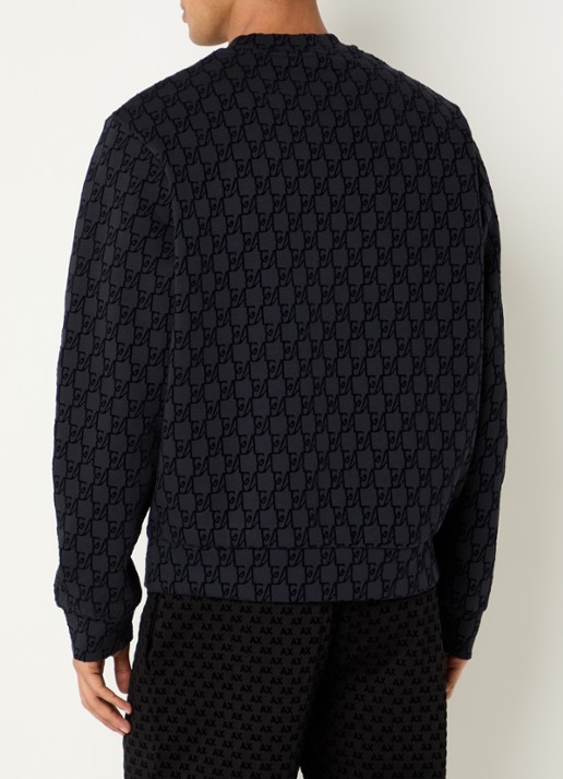 Armani Sweater met print - achterkant 4 antraciet