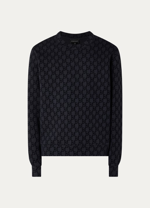 Armani Sweater met print - voorkant antraciet