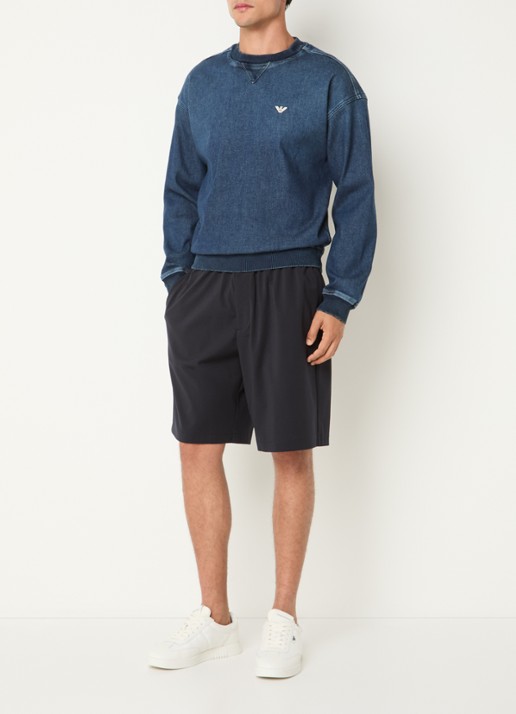Armani Sweater van denim - voorkant 2 blauw