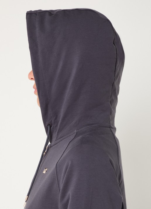 Armani Sweatvest met capuchon en logo - detail 4 antraciet