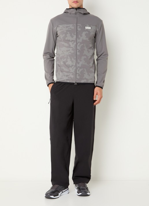 Armani Sweatvest met logo en capuchon - voorkant 4 grijs